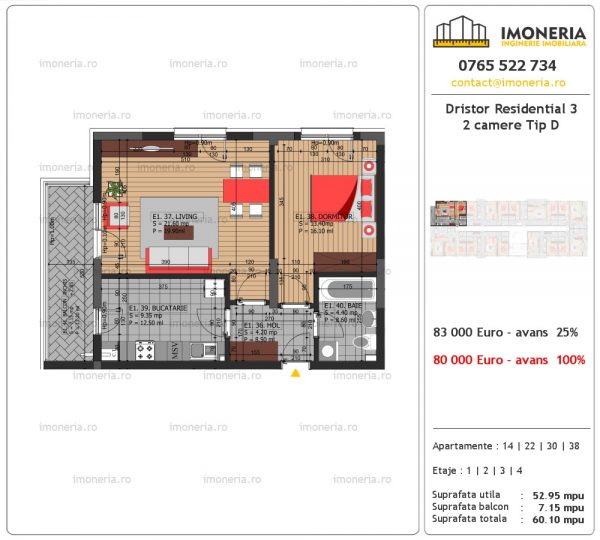 apartament 2 camere Dristor Residential 3 tip d apartament 2 camere Dristor Residential 3 tip d