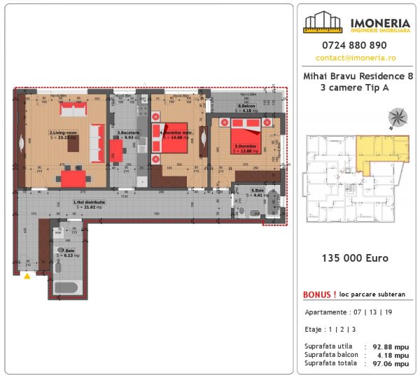3 Camere Mihai Bravu Residence 8 Tip A Pret Apartament 3 Camere Mihai Bravu Residence 8 Tip A Pret Apartament