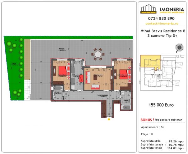 Apartament 3 camere mihai bravu residence 8 Apartament 3 camere mihai bravu residence 8