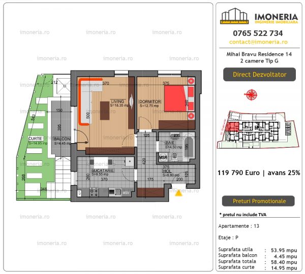 Apartamente de vanzare Mihai Bravu Residence 14 – 2 camere tip G Apartamente de vanzare Mihai Bravu Residence 14 – 2 camere tip G
