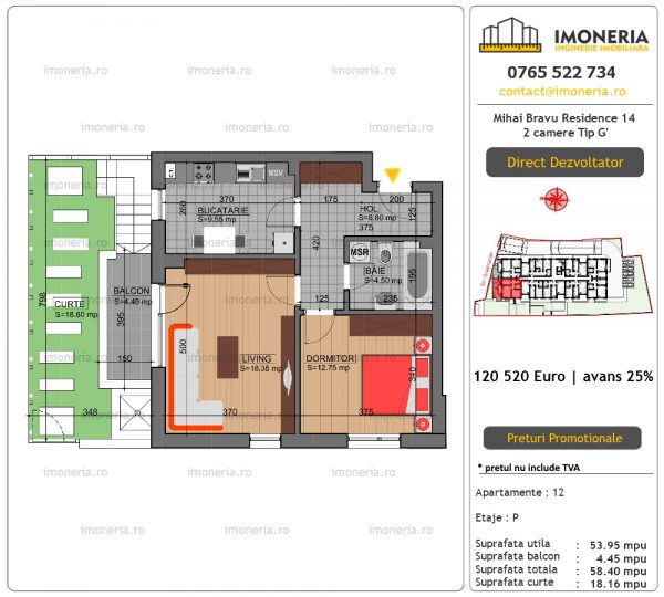 Apartamente de vanzare Mihai Bravu Residence 14 – 2 camere tip G’ Apartamente de vanzare Mihai Bravu Residence 14 – 2 camere tip G’
